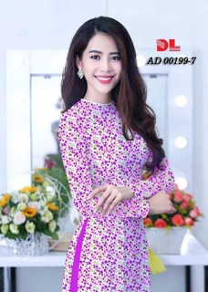 Vải áo dài hoa nhí
