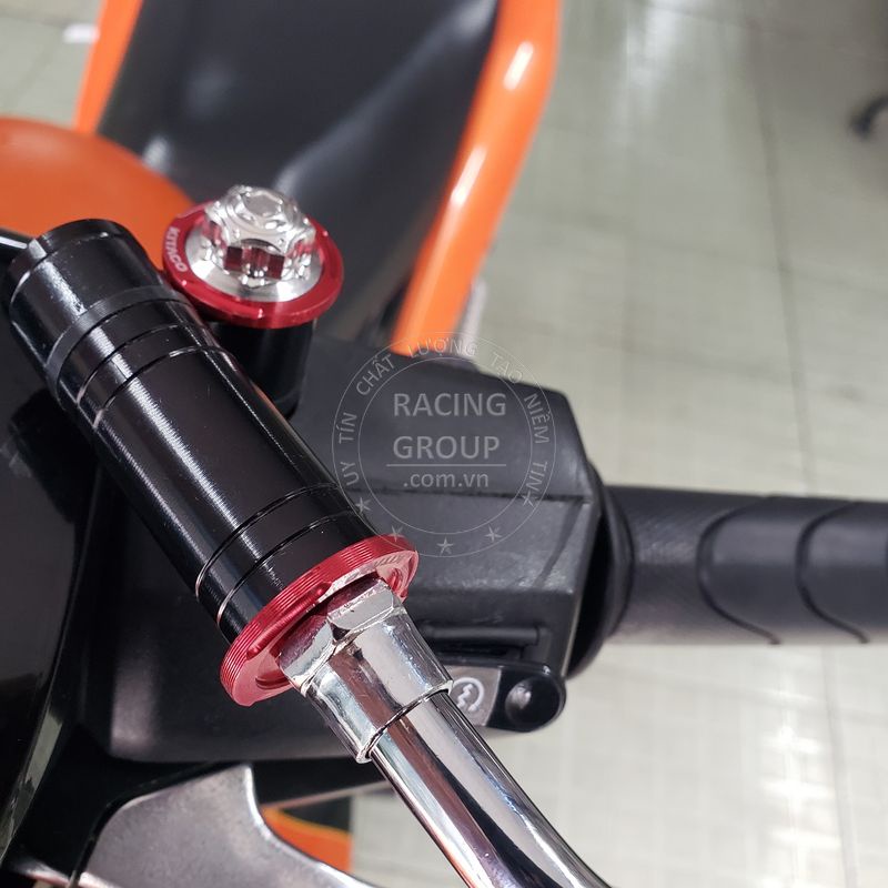 Combo gương xe máy thời trang mini CRG/H2C mẫu YAZ SU kèm chế xoay chân kính zin, long đền kitaco và ốc chân kính salaya