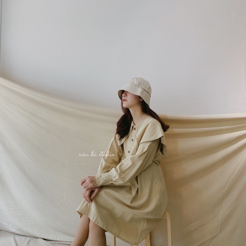 ĐẦM BABYDOLL  - NÂU ĐÁ STUDIO.