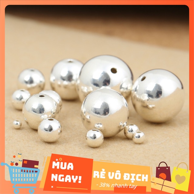 GIÁ SỈ  10 bi bạc 2mm hàng siêu đẹp - Hàng bạc cao cấp loại 1, PH694