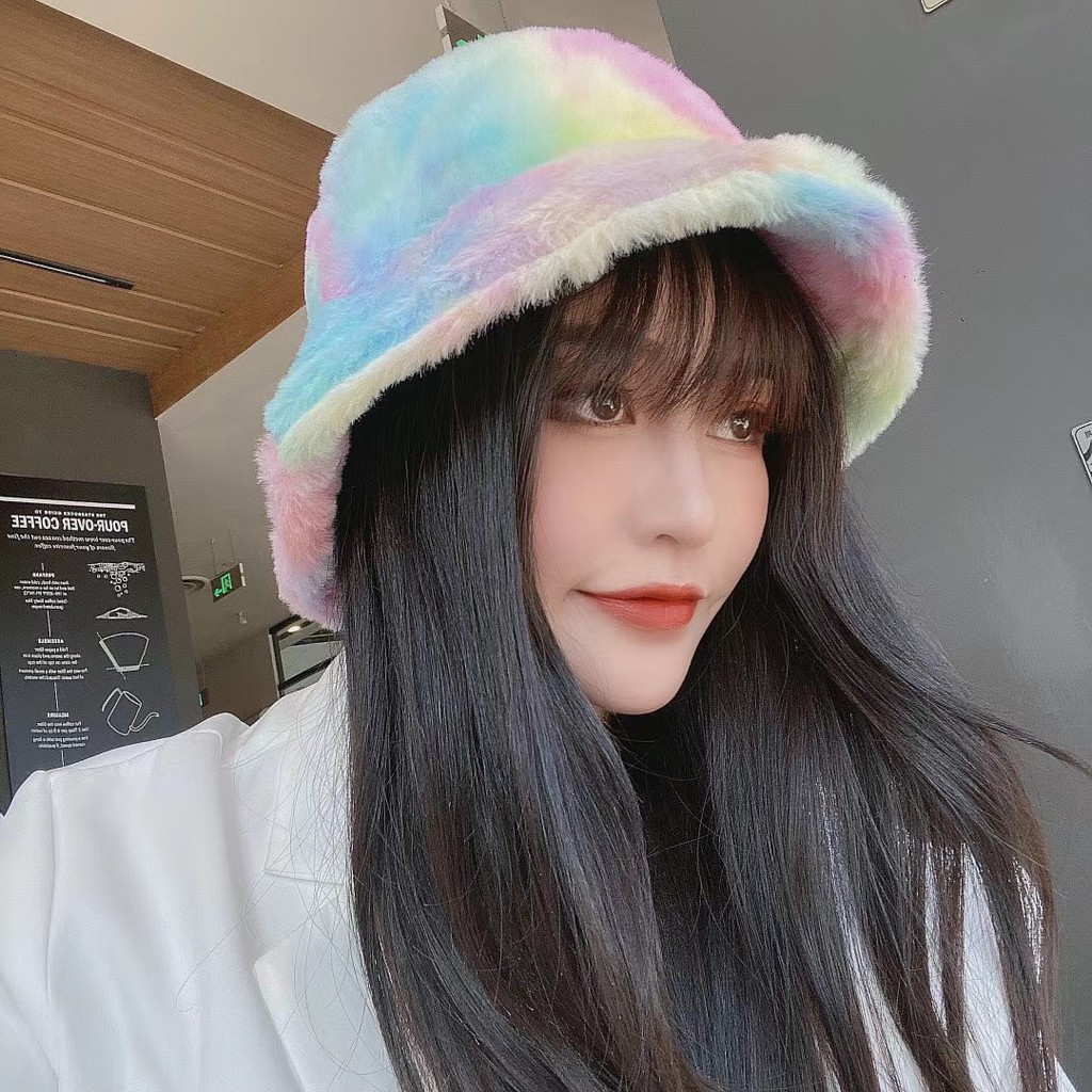Nón bucket cầu vồng