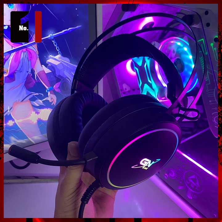 Tai Nghe Headphone Gaming Chụp Tai Có Mic GNET G09 Led Rgb Tai Nghe Chơi Game Có Dây Máy Tính Laptop Pc