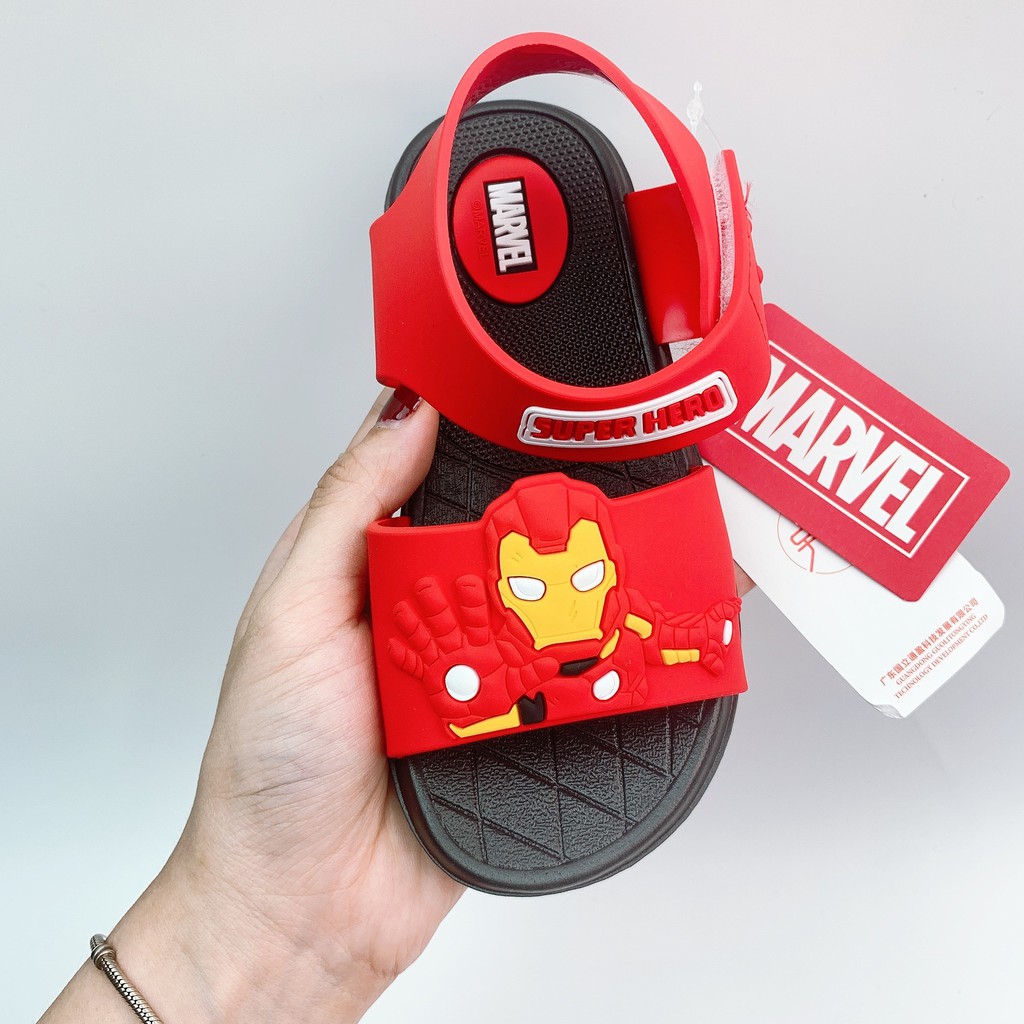 Giày Sandal Cho Bé Hình Ironman Cá Tính Đế Mềm Chống Trượt Mầm Store