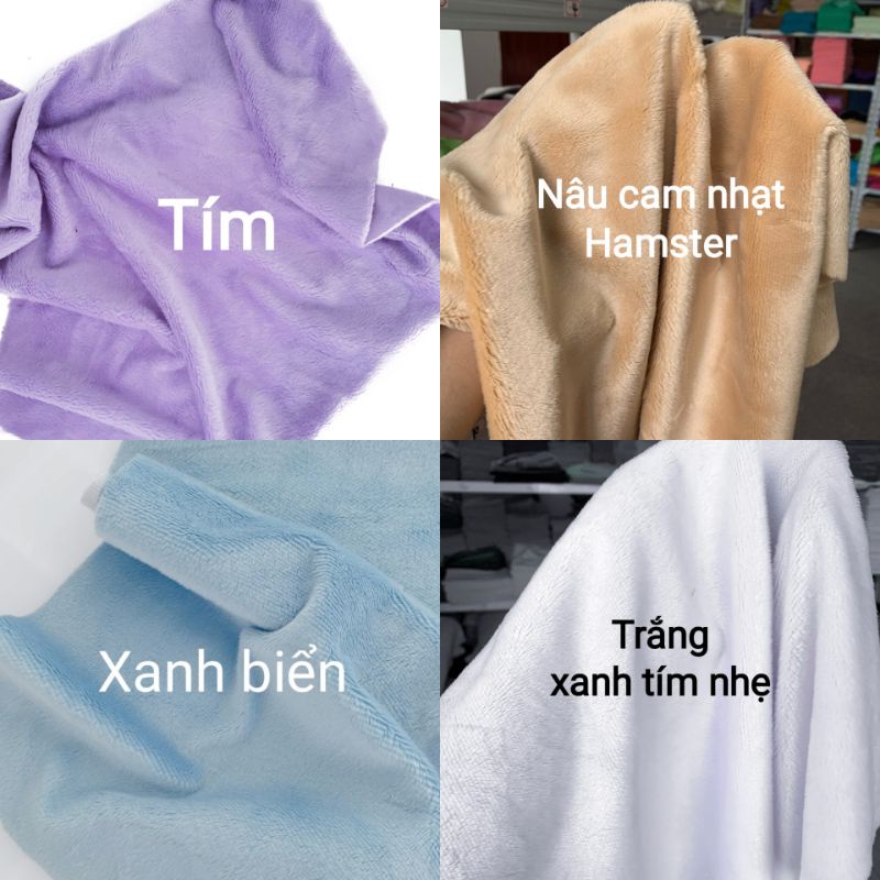 Vải tóc doll, vải lông nhung 3-5mm TRẮNG, ĐEN và các màu như hình, mềm mịn may tóc doll