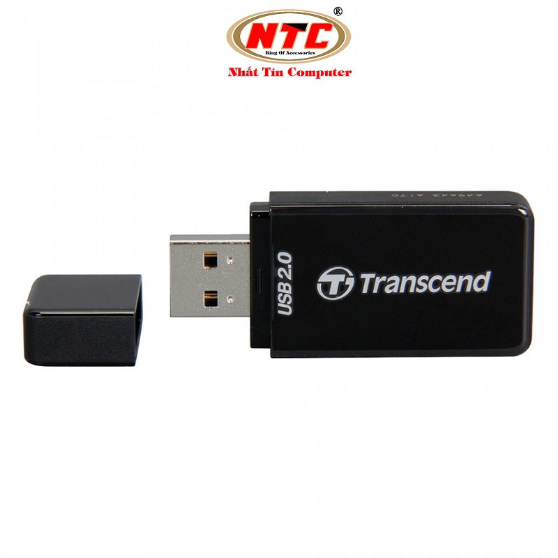 Đầu đọc thẻ nhớ 2.0 Transcend RDP5 hỗ trợ 2 khe microSD và SD (Đen)