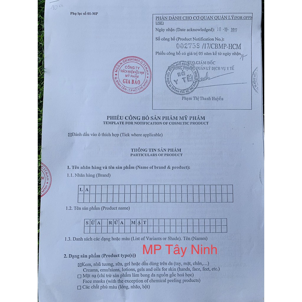 Sữa Rữa Mặt LA 100ml