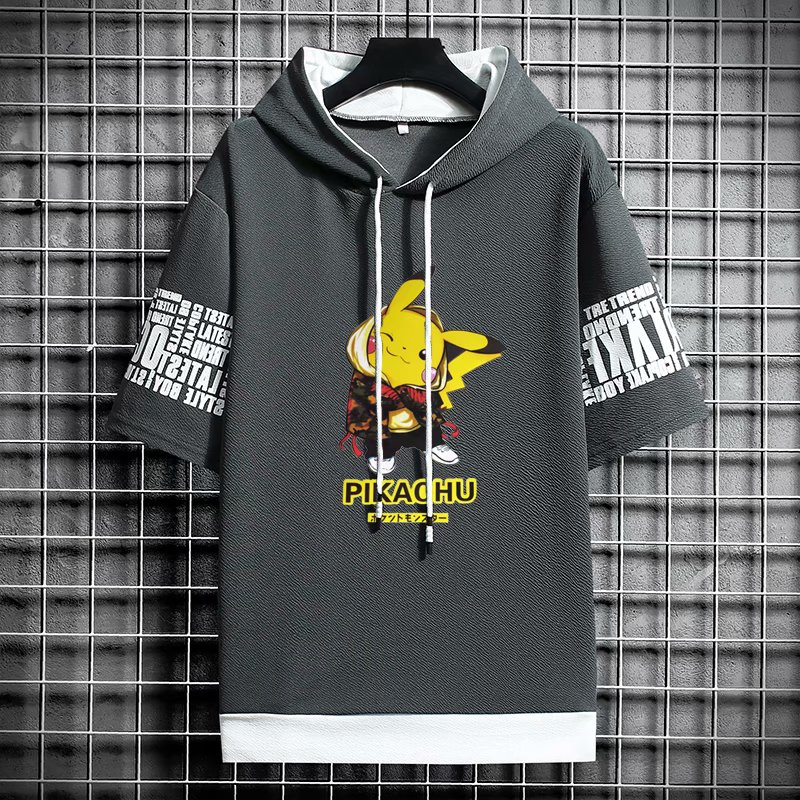 Áo Hoodie Ngắn Tay Form Rộng Phong Cách Hàn Quốc Dành Cho Nam | BigBuy360 - bigbuy360.vn