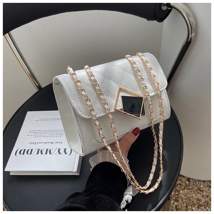 Túi Đeo Vai Hình Vuông Cỡ Nhỏ Thêu Họa Tiết Đường Kẻ Phong Cách Cổ Điển Thời Trang 2022