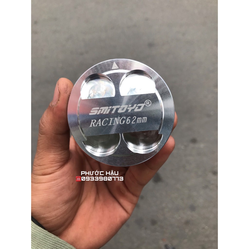 PISTON Nén SIMITOYO EXCITER 62MM , Có COS - Hậu Racing Shop