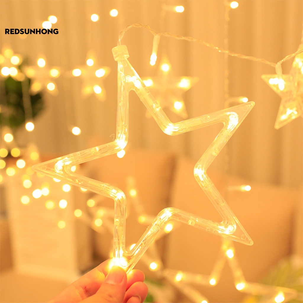 Rèm cửa trang trí phòng ngủ hình trăng sao phích cắm US/EU