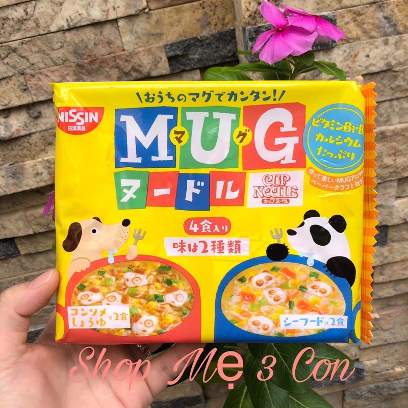 Mì MUG Nhật cho bé (1 bịch 4 gói nhỏ)