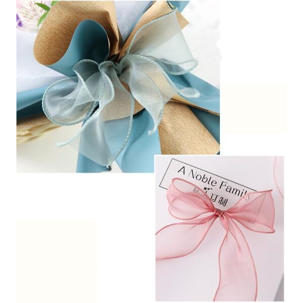 Cuộn Dây Ruy Băng 9M Màu Vàng Dùng Trang Trí Bó Hoa Tiện Dụng