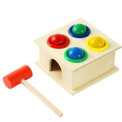 Đập bóng gỗ cho bé - Đồ chơi an toàn