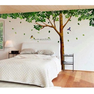 decal dán tường cây xanh