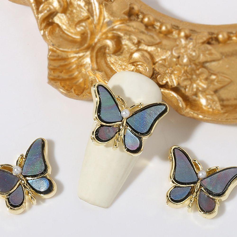 [Hàng mới về] Phụ kiện trang trí móng tay hình bướm 3d phong cách Hàn Quốc