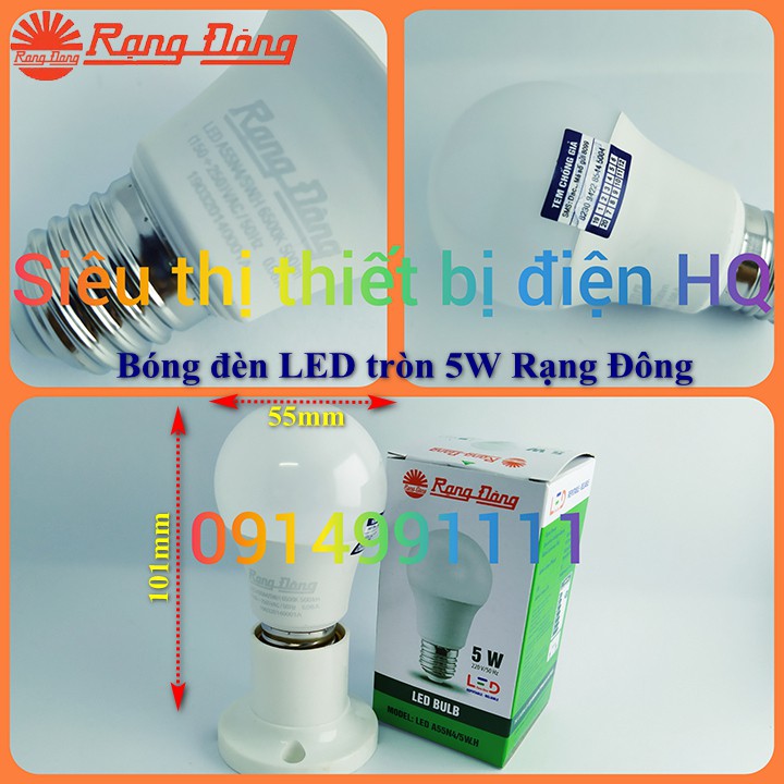 Bóng đèn LED Rạng Đông 3W - 5W - 7W - 12W, ChipLED SAMSUNG Bảo Hành 2 Năm