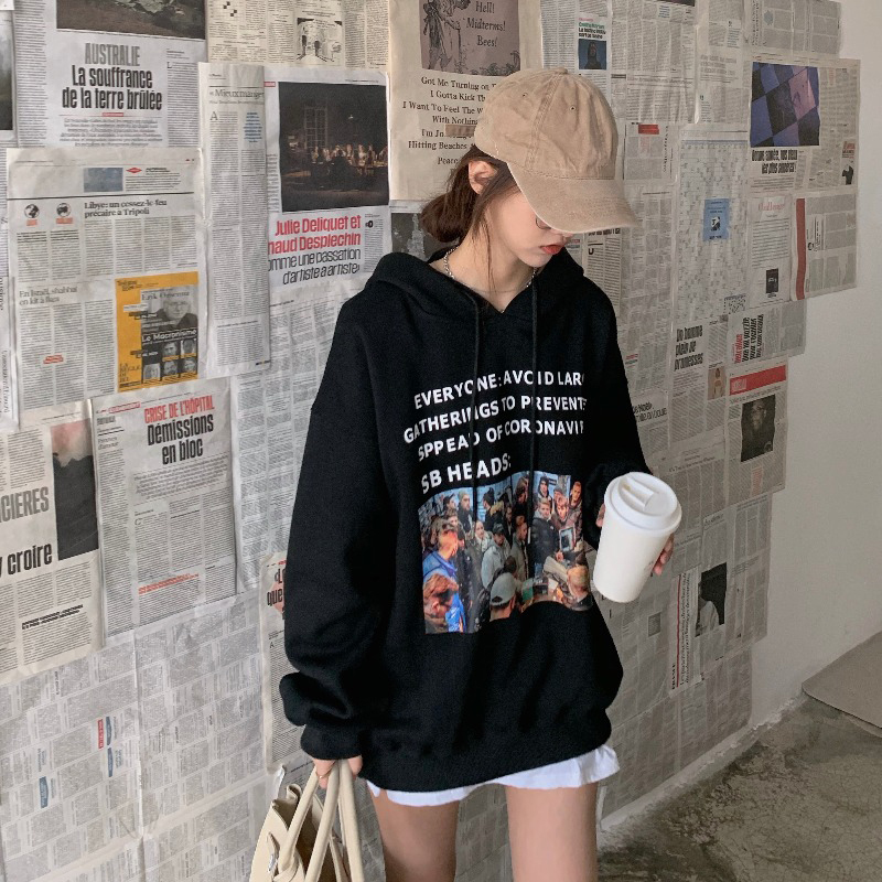 Áo Hoodie Tay Dài Dáng Rộng Thời Trang Xuân Thu Cho Nữ 2021 | BigBuy360 - bigbuy360.vn