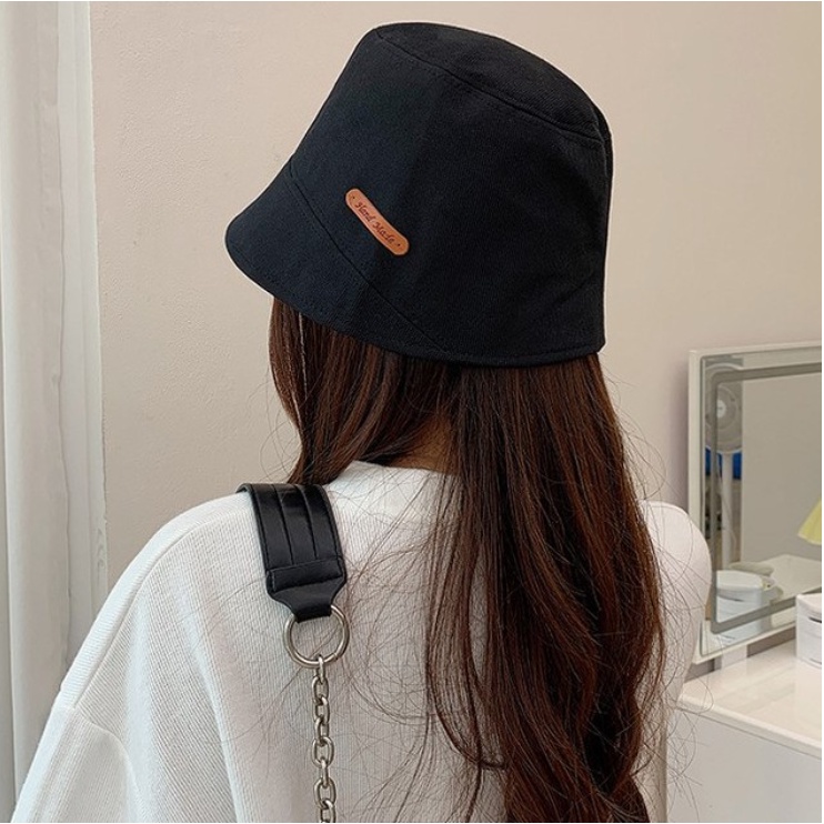 Mũ Bucket màu trơn cao cấp nón vành nam nữ phong cách unisex thời trang cá tính thêu chữ HANDMADE