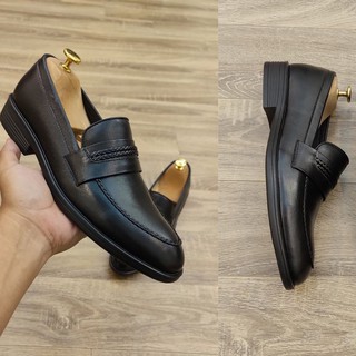 Giày Lười Da Bò Đế Cao Su Bảo Hành 12 Tháng