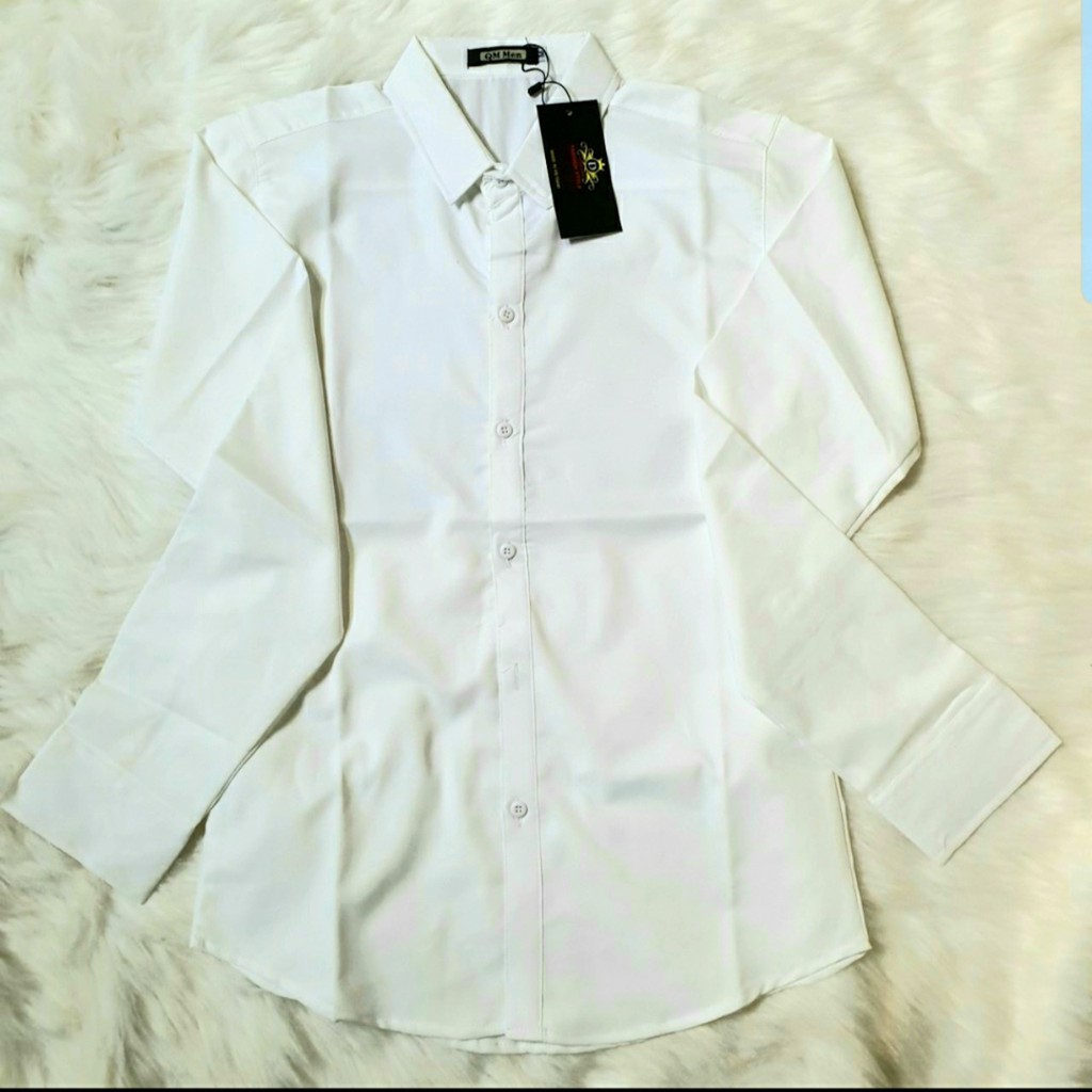 Sơ Mi Nam Trắng Trơn Chất Lụa (FASH LAST) Không Nhăn(GIỐNG ẢNH MẪU 100%)