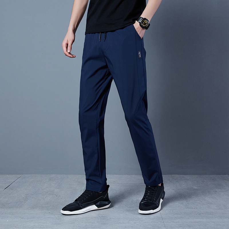 【M-5XL】Quần Dài ống rộng âu Nam Thời Trang Dành Cho,quần thun nam mặc nhà big size đen