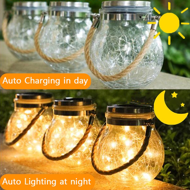 Đèn Lồng Treo Trang Trí LED Chống Nước Sử Dụng Năng Lượng Mặt Trời