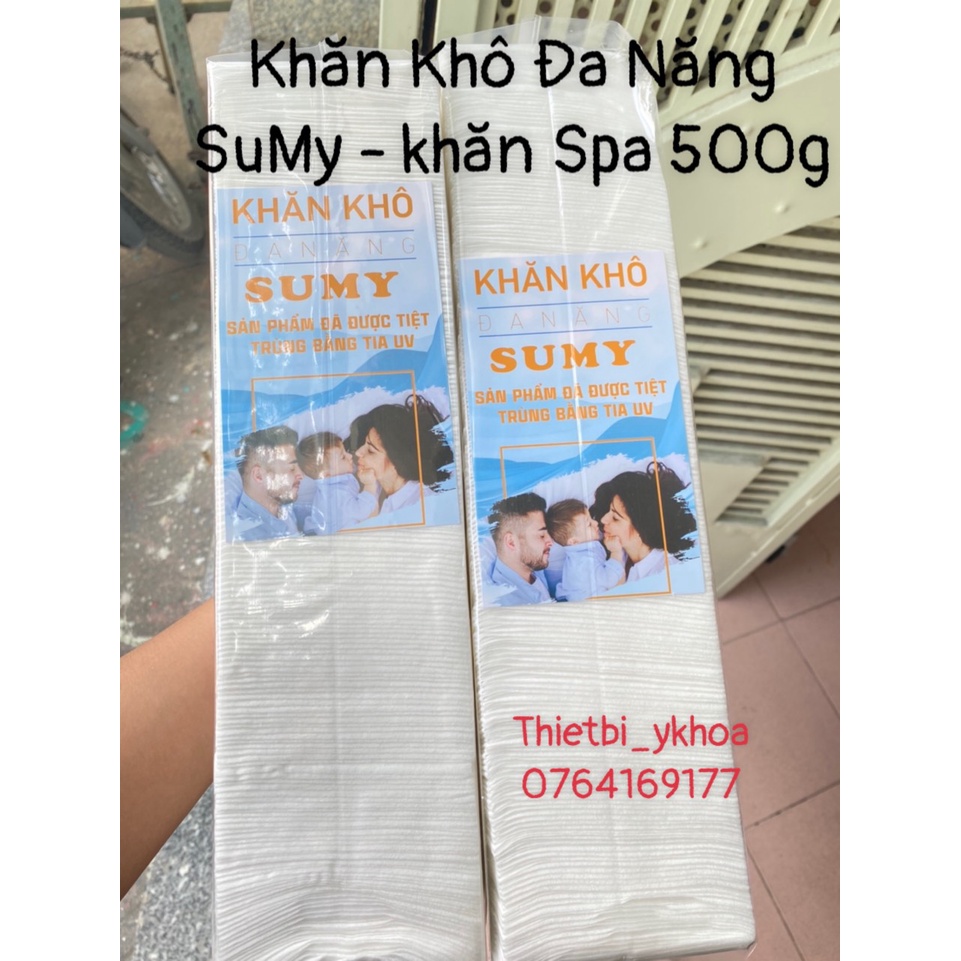 Khăn Cây Lau Mặt Spa SuMy Tiệt Trùng Bằng Tia UV ( Bịch 254 Tờ ) - Khăn Khô Đa Năng SUMMY 210 Tờ