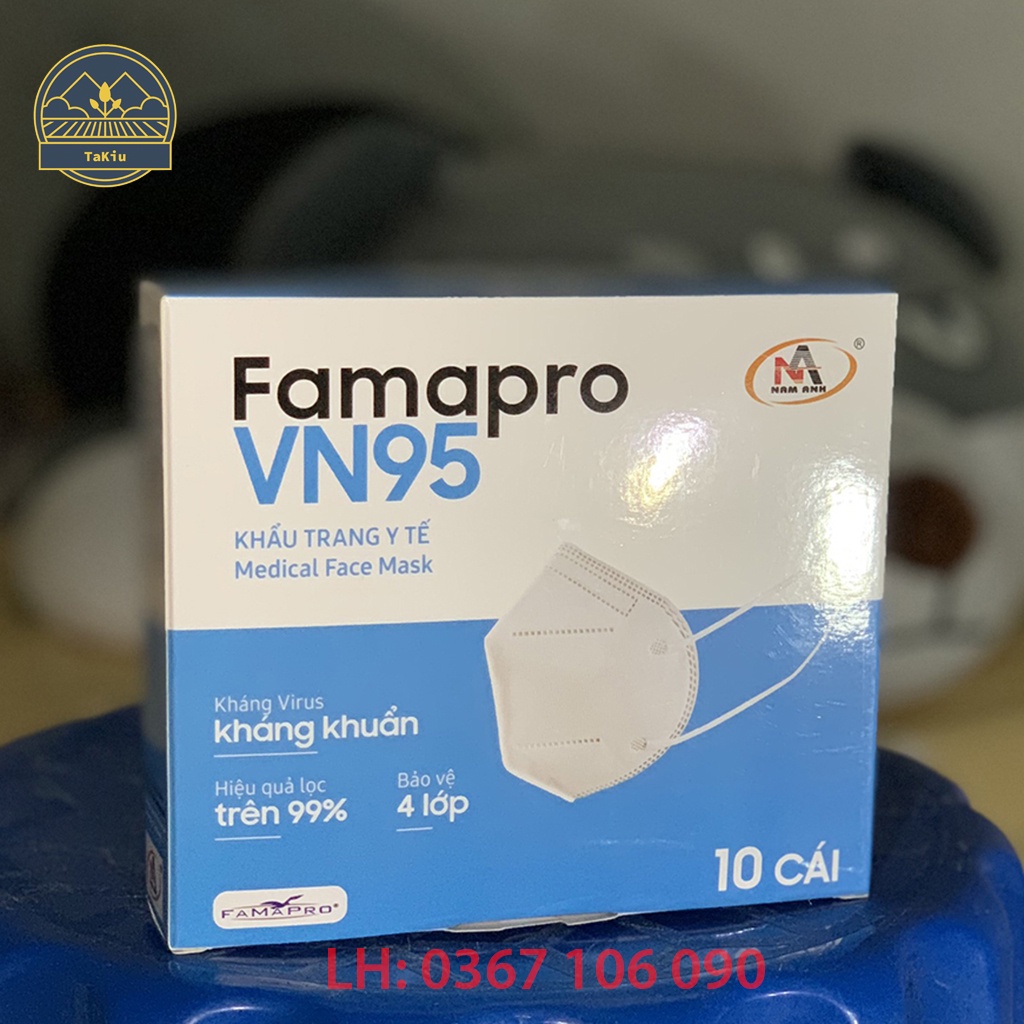 Khẩu Trang N95 Chính Hãng FAMAPRO Hộp 10 Cái