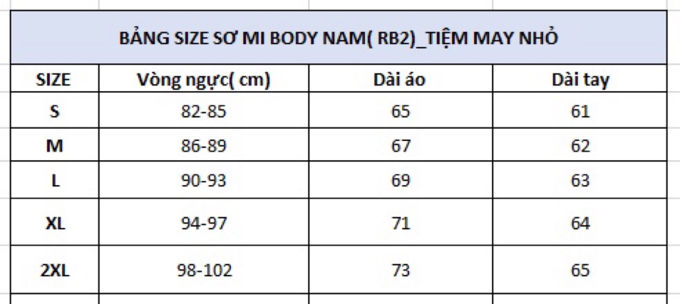 RB2 _Rập giấy may áo sơ mi nam