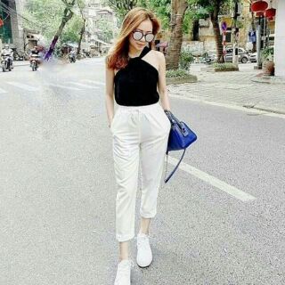 Quần baggy chất kaki thun dây rút