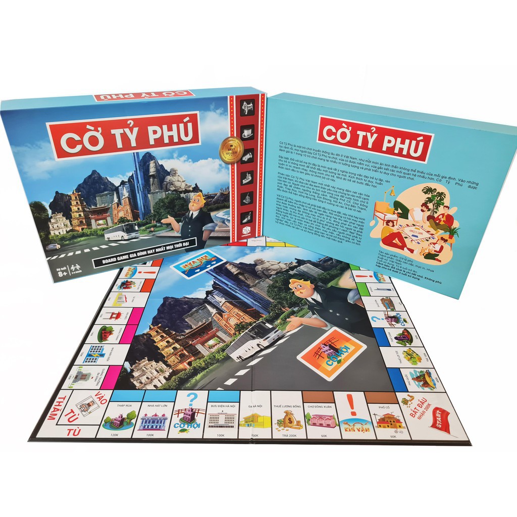 [COMBO 4 IN 1] Đồ chơi Cờ Tỷ Phú Monopoly Việt Nam + Ma sói + Bang!+ Mèo Nổ [GIÁ KHUYẾN MÃI]