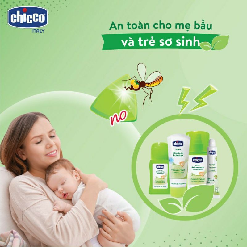 Chicco - Lăn/Xịt chống muỗi đốt, trị côn trùng cắn 10ml/60ml/100ml CHÍNH HÃNG