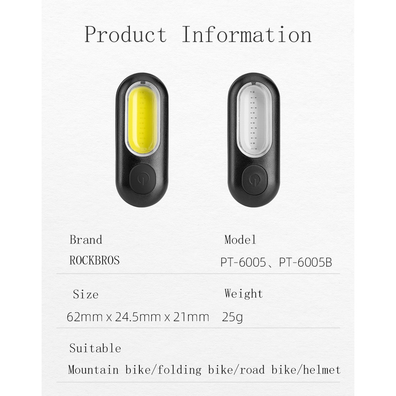 [Fulfilled by Shopee] Đèn tín hiệu LED ROCKBROS gắn cốt yên xe đạp tiện dụng chất lượng cao