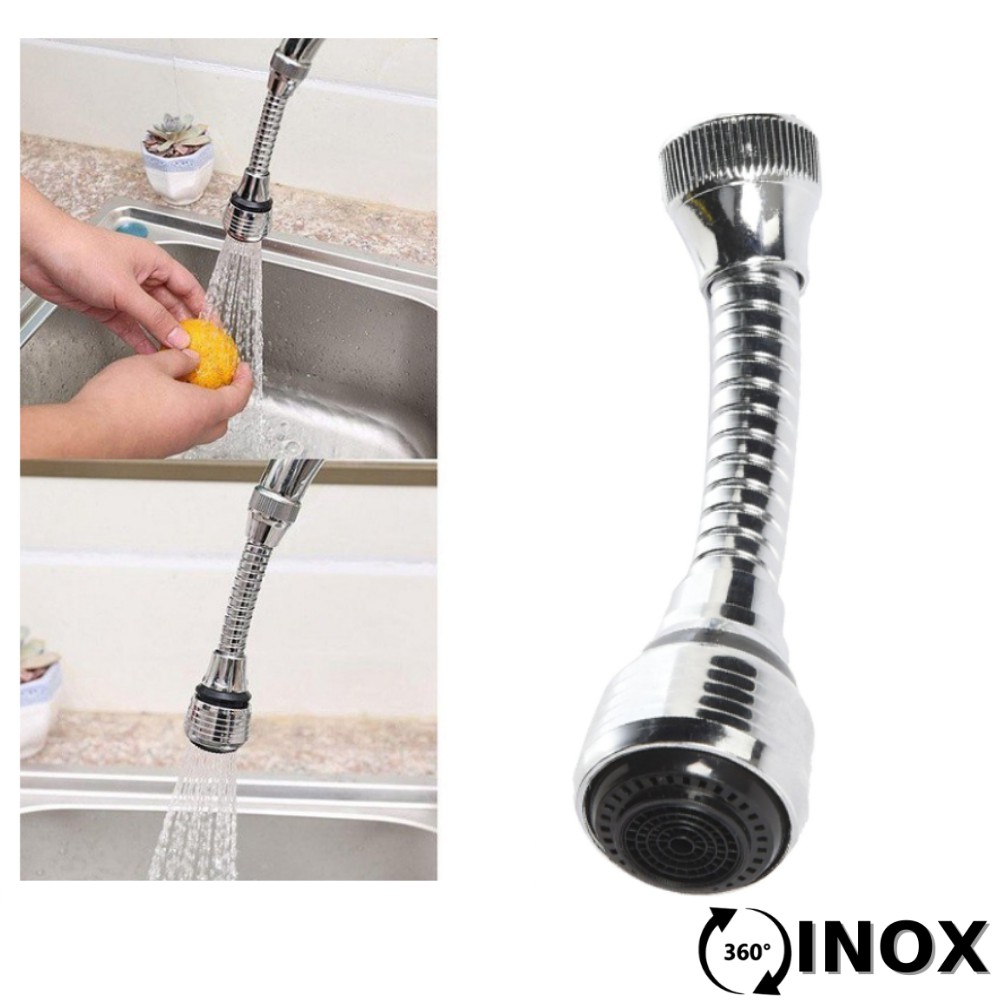 Vòi Rửa Tăng Áp Inox Xoay 360 Độ, Vòi Tăng Áp Lực Nước Phù Hợp Với Tất Cả Loại Vòi Nối