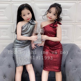 Set body nhũ lệch vai cho bé gái