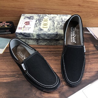 [Bán rẻ lấy khách] Giày nam ❤️FREESHIP❤️ Giày vải bò màu đen thoáng khí phong cách Hàn Quốc