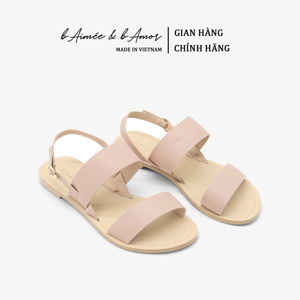 Sandal nữ đế bệt quai hậu đi biển dáng dép xăng đan quai ngang đẹp thời trang công sở bAimée & bAmor - MS1780