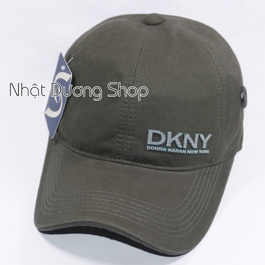 Nón vải ép chữ DKNY nổi có gai - Chất liệu vải Kaki bền chắc kết hợp với chữ ép tạo nên sự nổi bật cho người đội