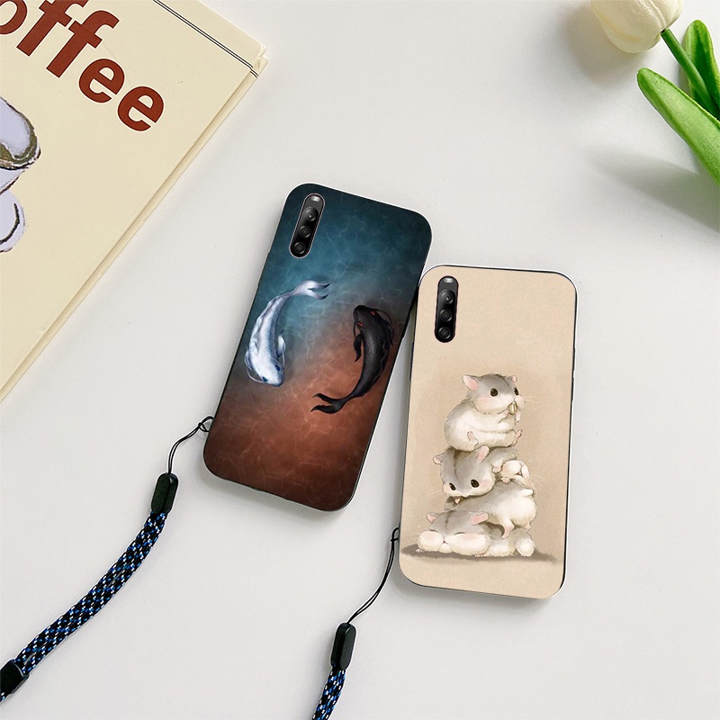 Phim hoạt hình Sony Xperia L1 L2 L3 L4 E5 M5 X Performance Compact XP Case Full Protector Cover có dây đeo