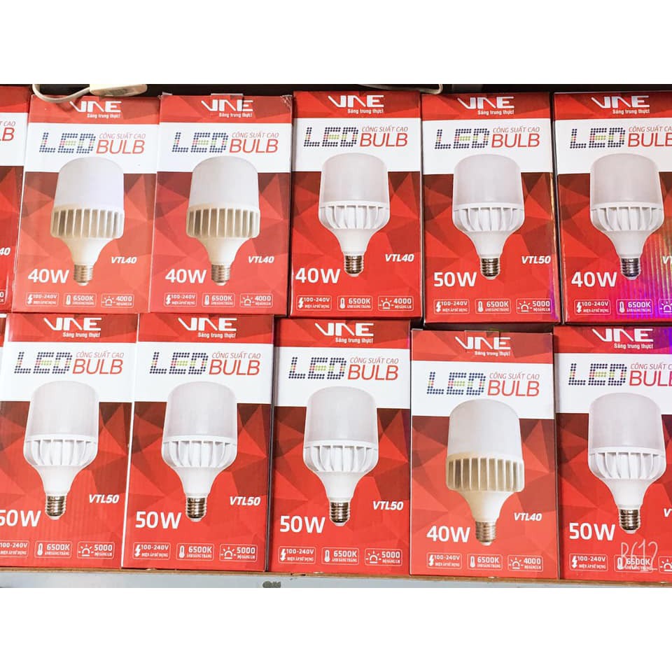 Bóng đèn Led tiết kiệm điện siêu sáng công suất 40W/ 50W, chính hãng VNE/ Xuất xứ Việt Nam
