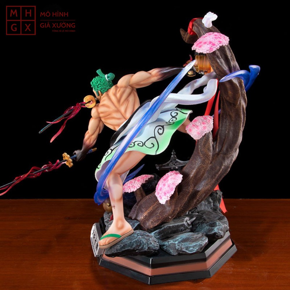 Mô Hình OnePiece Roronoa Zoro wano GK ( Có đèn led ) cao 24cm - nặng 500gram - One Piece - Figure Tượng One Piece