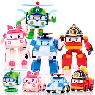 Đồ chơi biến hình biệt đội Robocar PoLi 2 trong 1 cho bé.