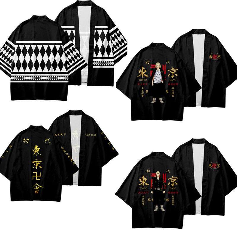 Áo khoác phong cách kimono họa tiết hoạt hình Tokyo Revengers độc đáo