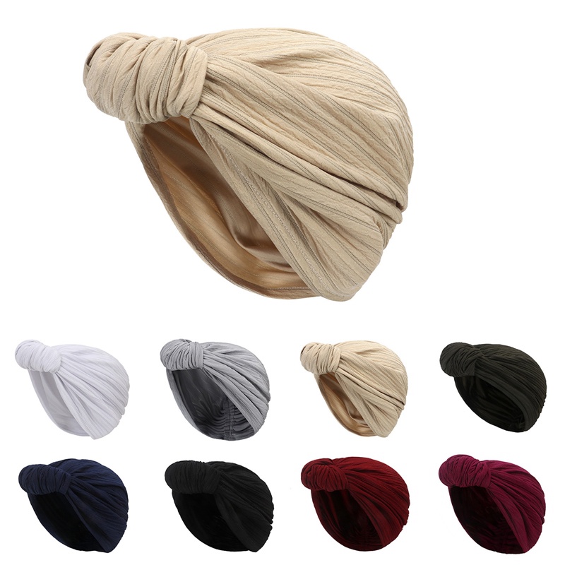 Mũ Turban Thắt Nút Cỡ Lớn Phong Cách Hồi Giáo Cho Nữ