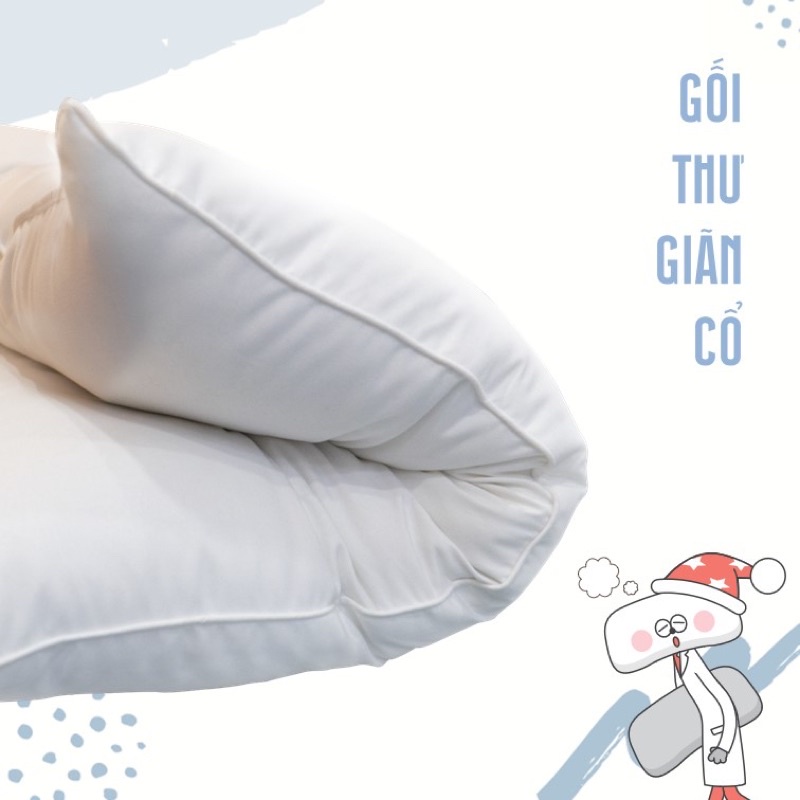 Ruột Gối Thư Giãn Massage Cổ Everon Bông Micro Siêu Mềm 45x65