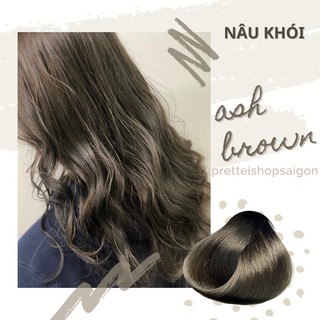 [kèm Trợ Nhuộm+Ủ tóc] Kem Nhuộm Tóc Màu NÂU KHÓI - Không Tẩy