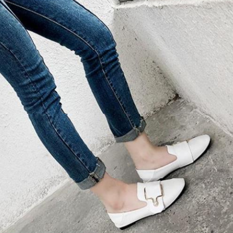 Giày Lười Da Phong Cách Anh Quốc Cổ Điển Thanh Lịch Dành Cho Nữ