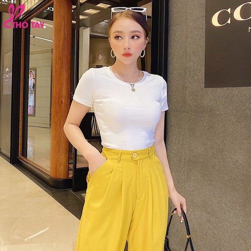 [Mã BMBAU50 giảm 7% đơn 99K] Áo thun nữ croptop THỎ TÂY cổ tròn nhiều màu siêu xinh THỎ TÂY B280 | BigBuy360 - bigbuy360.vn