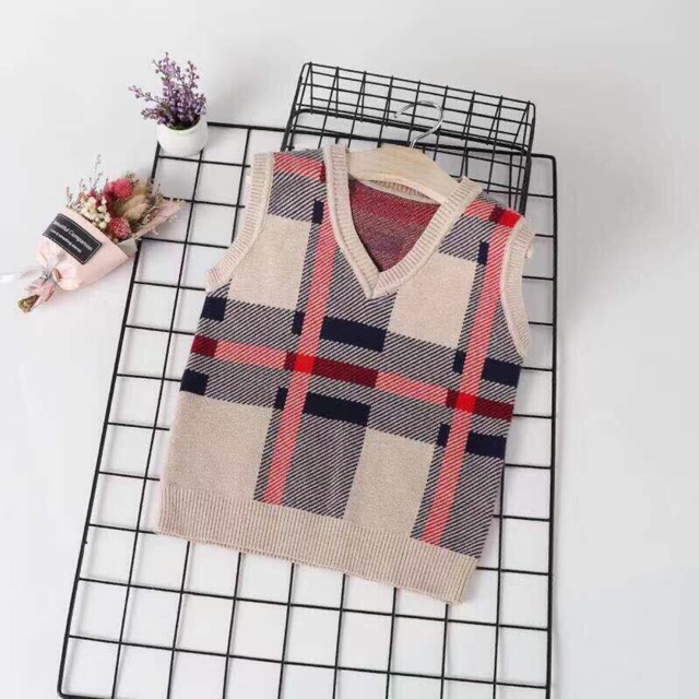 Áo gile len cho bé trai size đại