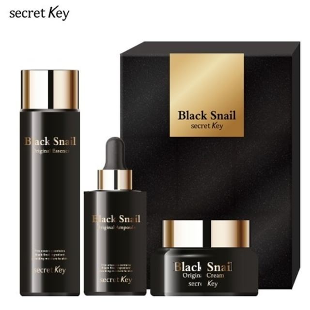 Set Dưỡng Ẩm, Phục Hồi Da, Chống Lão Hoá Từ Ốc Sen Đen Secret Key Black Snail Original Set - HAFA COSMETICS